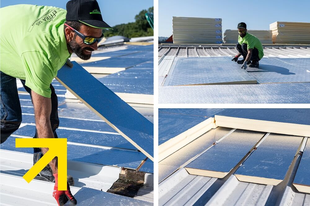 Toiture bac sec remplissage Powerdeck+