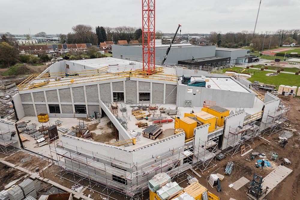 Projet Stekene Cultuurhuis avec Recticel Eurowall Impact isolation 5