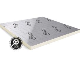 Eurothane Silver A Impact panneau d'isolation thermique incliné pour toits plats - installation